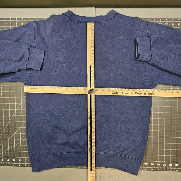 Vintage Pro Spirit Sweatshirt Medium Blue Cotton Crew Neck Blank 90s Minimalist - Picture 6 of 9